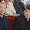 Philippe Chevallier et Régis Laspalès lors de l'enregistrement de l'émission "Vivement dimanche" à Paris le 5 mars 2014