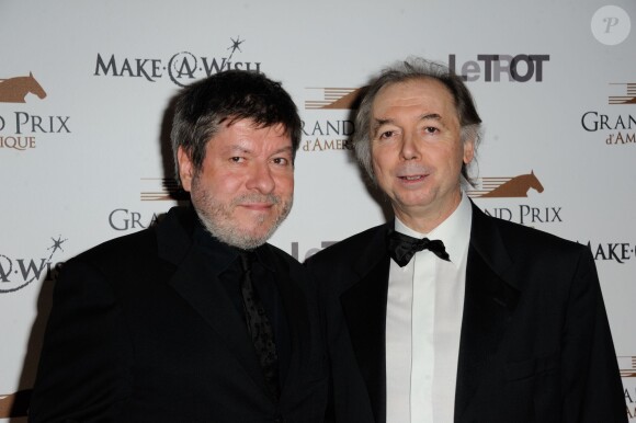 Philippe Chevallier et Régis Laspalès lors du gala du Prix d'Amérique Marionnaud 2013 à Paris, Fle 26 janvier 2013