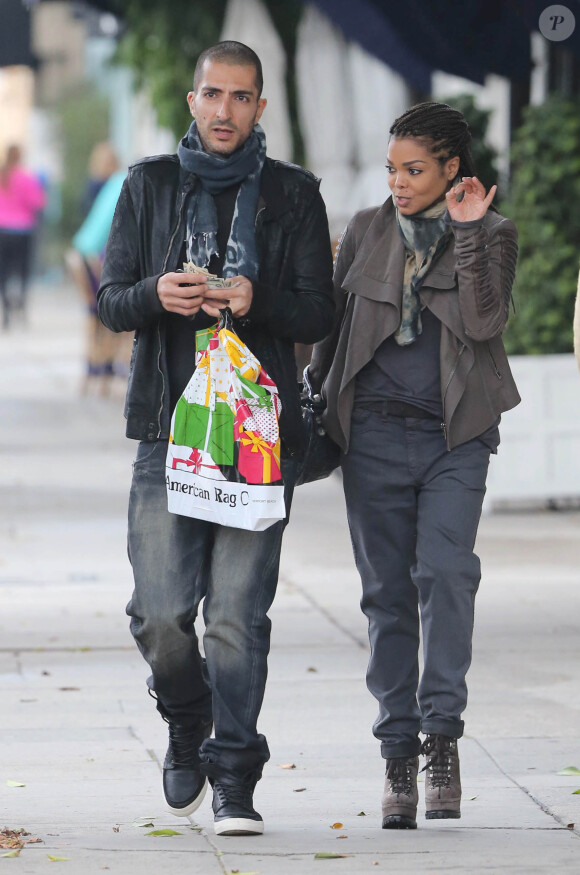 EXCLUSIVE. Janet Jackson seen shopping with her boyfriend Wissan Al Mana in West Hollywood, Los Angeles, CA, USA, on December 16, 2012. Photo by Limelightpics.US/ABACAPRESS.COM17/12/2012 - West Hollywood
