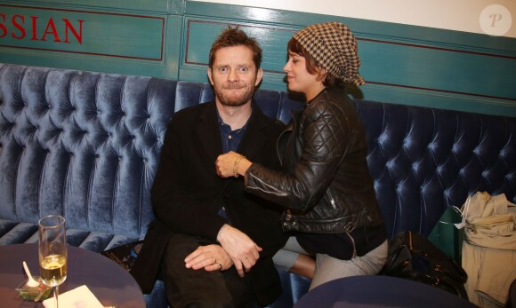 Exclusif - Emma de Caunes et son époux Jamie Hewlett - Cocktail au "Lafayette Maison" après le coup d'envoi des illuminations de Noël des Galeries Lafayette par Jerry Hall à Paris, le 5 novembre 2014.