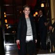 Kate Moss quitte l'hôtel Costes à Paris. Le 6 novembre 2014.