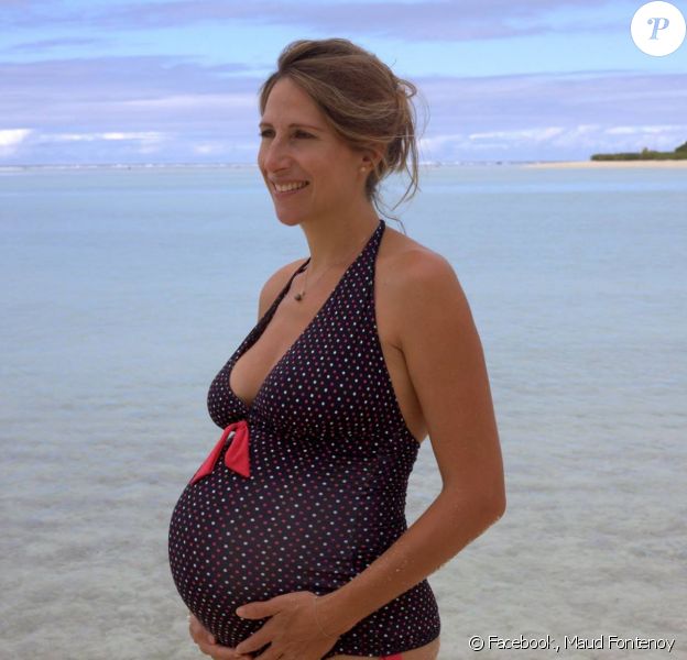 Maud Fontenoy enceinte de son fils Loup, le 29 octobre 2014