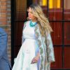 Blake Lively, enceinte et toujours aussi magnifique, se promène dans les rues de New York, le 8 novembre 2014. Elle se rend à une conférence organisée par Martha Stewart