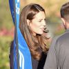 Kate Middleton, enceinte de son deuxième enfant, visitait le 12 novembre 2014 le GSK Human Performance Lab à Brentford (ouest de Londres) dans le cadre de son patronage de SportsAid.