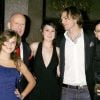 Tallulah Willis, Bruce Willis, Rumer Willis, Ashton Kutcher et Demi Moore à New York, le 22 juin 2007.