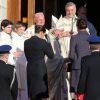 Le prince Albert II et la famille princière à la cathédrale de Monaco pour la messe d'action de grâce célébrée par Monseigneur Barsi pour la Fête nationale, le 19 novembre 2014
