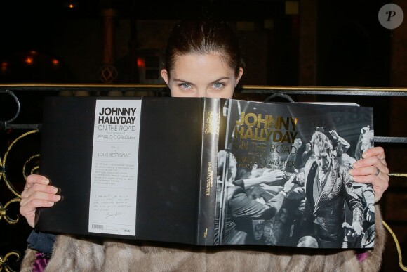 Delphine Chanéac - Soirée de lancement du livre "Johnny Hallyday on the road" de Renaud Corlouer au Buddha-Bar à Paris, le 18 novembre 2014.