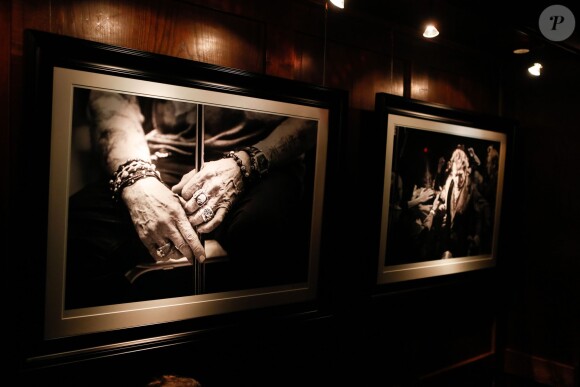 Illustration - Soirée de lancement du livre "Johnny Hallyday on the road" de Renaud Corlouer au Buddha-Bar à Paris, le 18 novembre 2014.