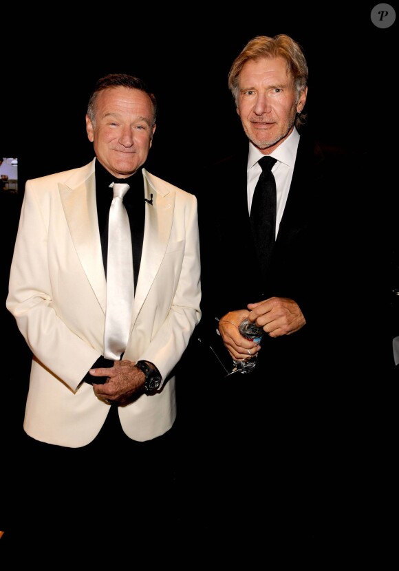 Robin Williams et Harrison Ford lors de l'hommage à l'AFI de Mike Nichols le 10 juin 2010 à Culver City