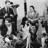 Mike Nichols, George Segal, E. Taylor, Richard Burton et Elizabeth Taylor sur le tournage de Qui a peur de Virginie Woolf ? à Los Angeles en 1965