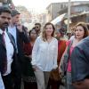 - Valerie Trierweiler, l'ex-compagne de Francois Hollande, a visite le bidonville de Mandala a Bombay, aux cotes de l'association humanitaire "Action contre la faim", lors de son voyage en Inde. Le 28 janvier 2014 -