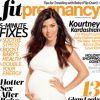 Kourtney Kardashian en couverture du magazine "Fit Pregnancy", daté de décembre2014/janvier 2015.