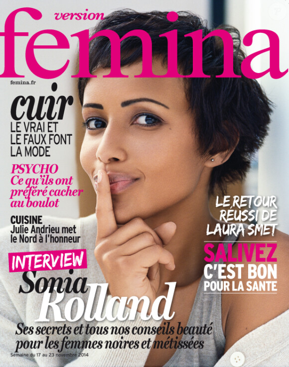 Sonia Rolland en couverture de Version Femina du 17 novembre 2014