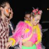 Miley Cyrus en délire dans les rues de Los Angeles, à l'occasion de son anniversaire, le 22 novembre 2014.