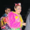 Miley Cyrus en délire débarque au Factory Nightclub de Los Angeles, pour sa soirée d'anniversaire le 22 novembre 2014.