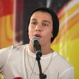Austin Mahone en showcase lors de son passage à la radio "40 Principales" à Madrid. Le 2 juillet 2014