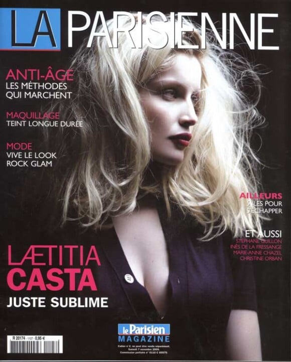 Laetitia Casta en couverture de La Parisienne