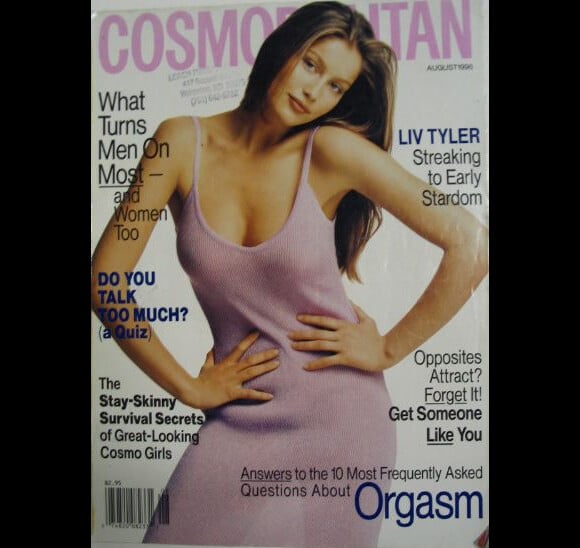 Le mannequin français Laetitia Casta en couverture du Cosmopolitan d'août 1996.