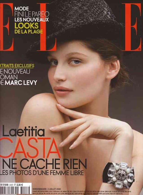 Laetitia Casta en couverture de Elle, juillet 2006.