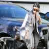 Kim Kardashian et sa fille North West, très lookées, étaient de sortie le 28 novembre 2014 à Los Angeles