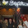 Muratt Atik et sa femme Joanna, Peter Stringfellow et sa femme Bella Wright, les stripteaseuses du Stringfellows - Inauguration du nouveau Stringfellows à l'occasion de l’anniversaire de Muratt Atik à Paris le 27 novembre 2014.