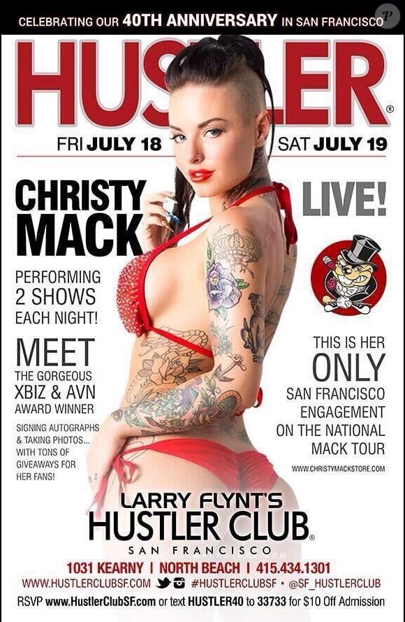 Christy Mac, soirée Hustler, juillet 2014