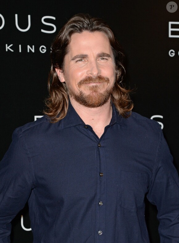 Christian Bale lors du photocall du film "Exodus : Gods and Kings" à Paris, le 2 décembre 2014.