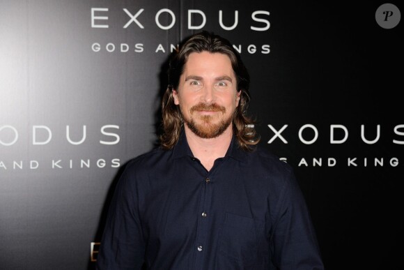 Christian Bale lors du photocall du film "Exodus : Gods and Kings" à Paris, le 2 décembre 2014.