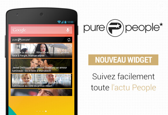 Découvrez le nouveau widget de l'application mobile Purepeople