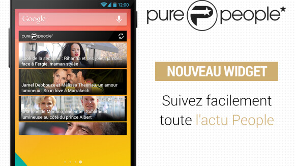 Découvrez le nouveau widget de l'application Purepeople sur Android