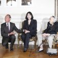  Bertrand Delano&euml;, Juliette Greco et H&eacute;l&egrave;ne Duc &agrave; Paris le 22 avril 2012 