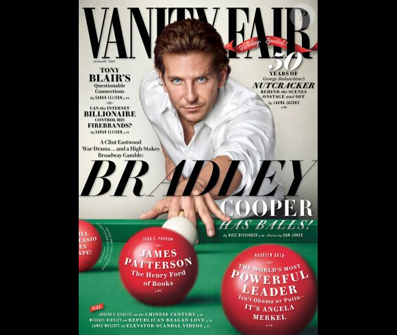 Bradley Cooper en couverture du numéro de janvier de Vanity Fair.
