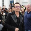 Bono à l'enregistrement "Band Air 30" pour venir en aide des victimes du virus Ebola, à Londres, le 14 novembre 2014.