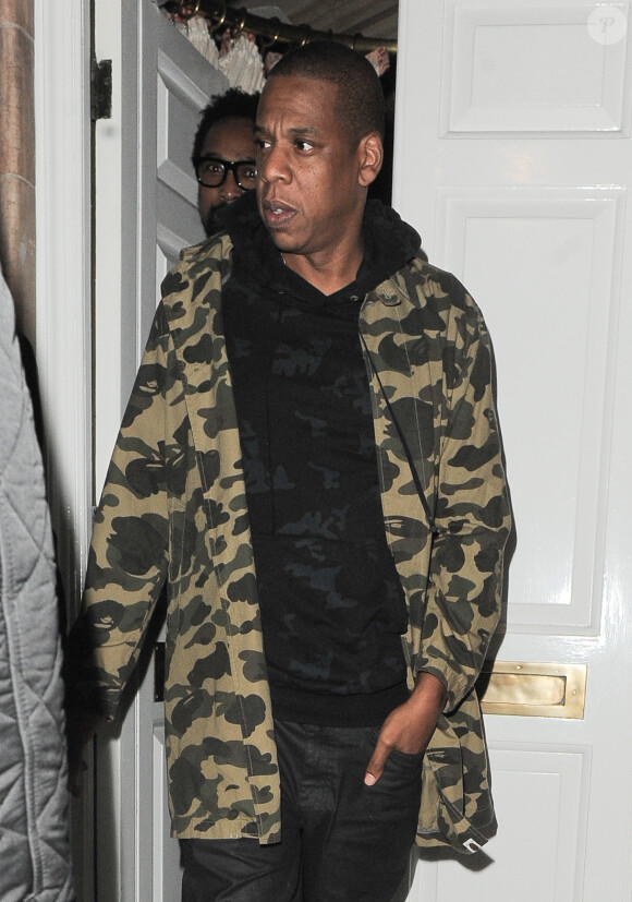 Beyoncé Knowles, Jay Z et Will I Am quittent le Harry' s Bar à Londres Le 17 octobre 2014