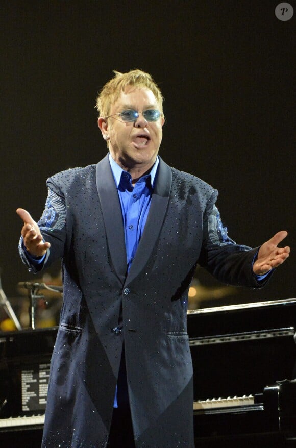 Elton John en concert à Göteborg en Suède le 14 novembre 2014.