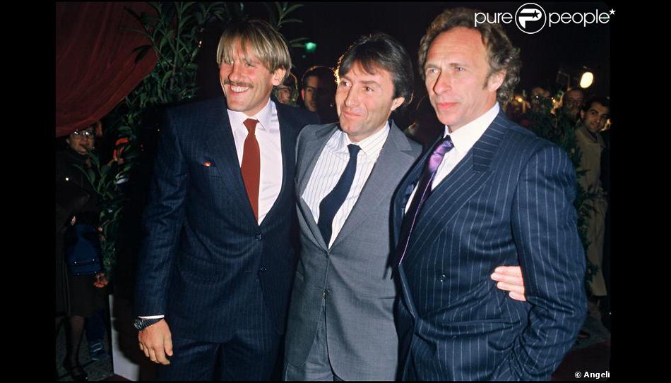  G&amp;eacute;rard Depardieu, Francis Veber et Pierre Richard en 1983 pour la promotion des Comp&amp;egrave;res 