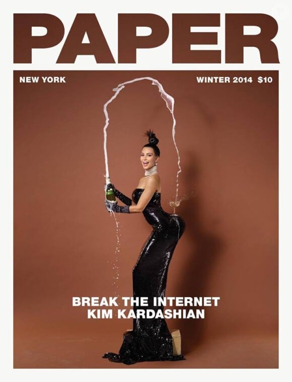 Kim Kardashian photographiée par Jean-Paul Goude pour le numéro d'hiver du magazine Paper.