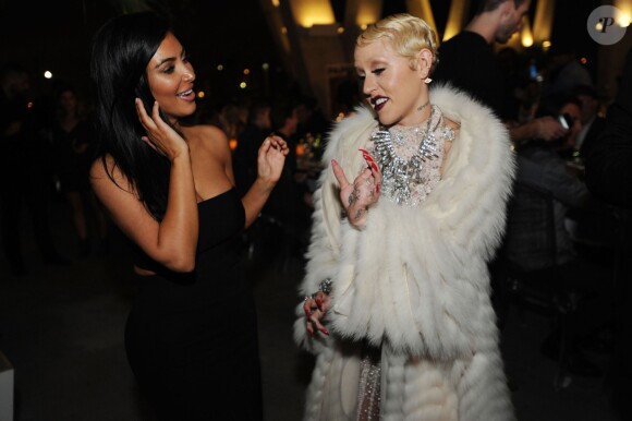 Kim Kardashian et la chanteuse Brooke Candy assistent à la soirée Break the Internet organisée par le magazine Paper Magazine, Sprout By HP et DKNY à Miami. Le 4 décembre 2014.