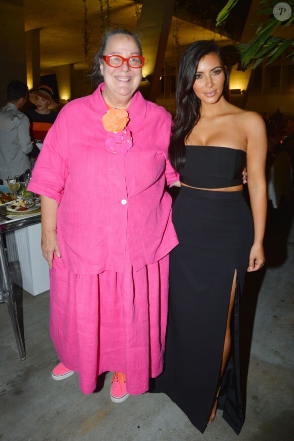 Kim Hastreiter (fondatrice et rédactrice en chef de Paper) et Kim Kardashian assistent à la soirée Break the Internet organisée par le magazine Paper Magazine, Sprout By HP et DKNY à Miami. Le 4 décembre 2014.