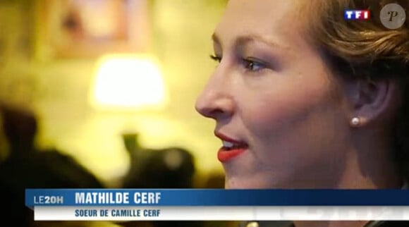 Mathilde, la soeur jumelle de Camille Cerf, Mss France 2015 - Journal de 20h de TF1, dimache 7 décembre 2014.