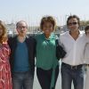 Jina Djemba, Marius Colucci, Clémence Thioly, Anthony Delon et Charlotte Gaccio, au 16e Festival de la Fiction TV, à La Rochelle le 11 septembre 2014.
