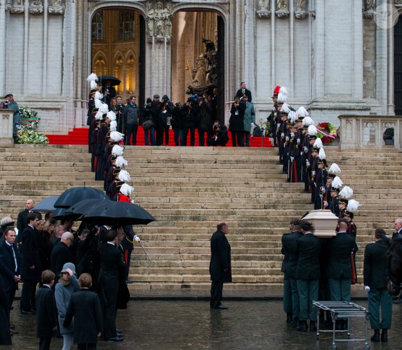 Illustration - Obsèques de la reine Fabiola de Belgique en la cathédrale des Saints Michel et Gudule à Bruxelles. Le 12 décembre 2014