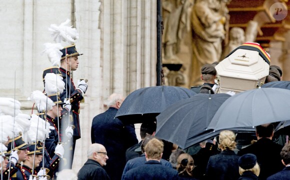 Illustration - Obsèques de la reine Fabiola de Belgique en la cathédrale des Saints Michel et Gudule à Bruxelles. Le 12 décembre 2014.