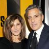 Amy Pascal et George Clooney à New York le 4 février 2014.