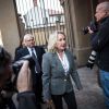 June Steenkamp, la mère de Reeva Steenkamp's lors de son arrivée à la North Gauteng High Court de Pretoria où Oscar Pistorius est jugé pour le meurtre de sa fille, le 1er juillet 2014