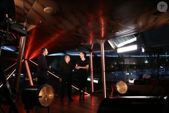 Exclusif - Nikos Aliagas, Christian Clavier et Rossy de Palma participent à l'enregistrement de l'émission Toute la musique qu'on aime, qui sera diffusée le 1er janvier 2015 à 00h45 sur TF1.