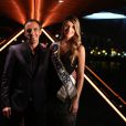 Exclusif - Nikos Aliagas et Camille Cerf (Miss France 2015) participent à l'enregistrement de l'émission Toute la musique qu'on aime, qui sera diffusée le 1er janvier 2015 à 00h45 sur TF1.