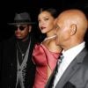 Ne-Yo, Rihanna et son grand-père Lionel Braithwaite à la Soirée du premier "Bal de Diamant" à Beverly Hills. Le 11 décembre 2014.  