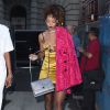 Rihanna à la sortie d'un défilé de mode lors de la fashion week à New York, le 11 septembre 2014.  