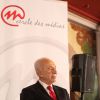 Exclusif - Shimon Peres invité d'honneur à l'occasion d'un événement organisé par Le Cercle des Médias, à Paris le 17 décembre 2014.